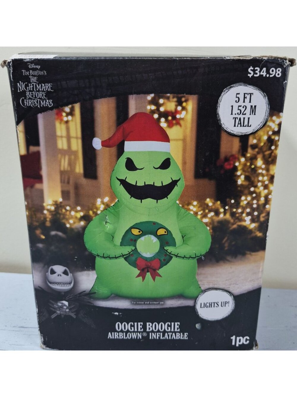 Disney Oogie Boogie 5ft Airblown Inflatable Nightmare Before Christmas Untested